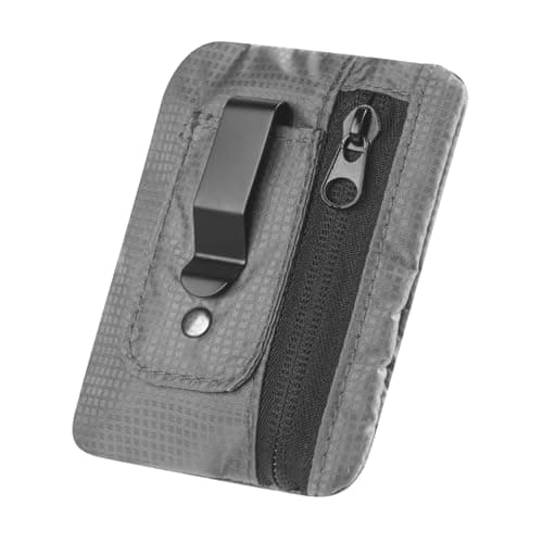 KOSMCCO RFID Blocking Clip Stash Pocket Travel Belt Wallet, Grey