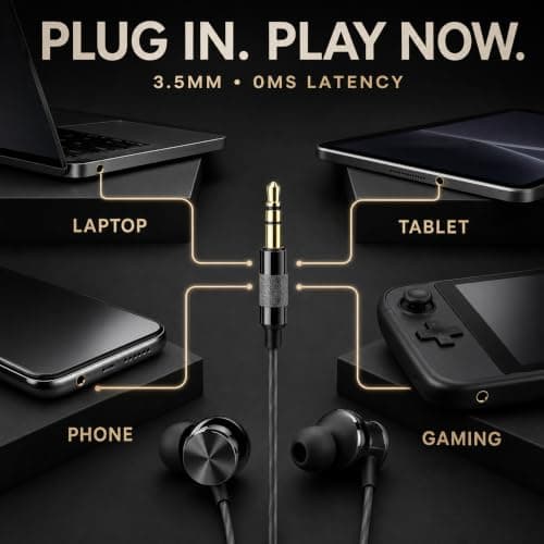 Betron BS10 Earphones Wired In-Ear Headphones, Black — view 6