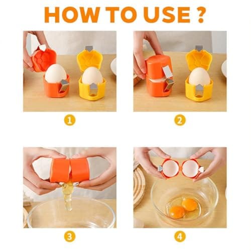 Egg Shell Opener, 2026 New Egg Opener, Eg-g Shell Separator for Raw Eggs Gadgets Cracker Tool, Upgrade Stainless Steel Eggs Cutter EggCracker Tool Multifunctional EggCutter Multipack — view 6
