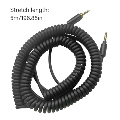 Tsophreniq Curled Sound ASSISTANT Cable for 1000XM5 Headphones Permanent PVC Substance Tall Loyalty Sound Twist Complimentary Spring Headphone Wire — view 3