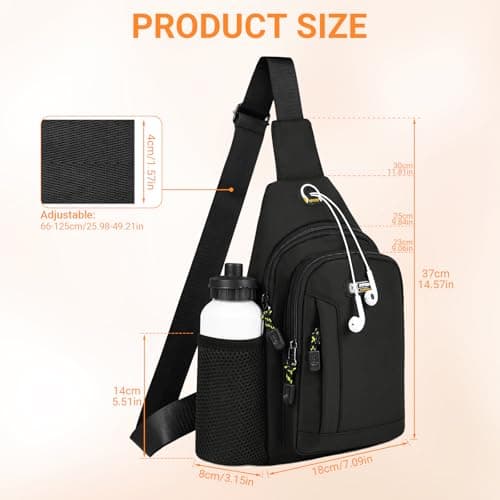 LAILAILE Man Bags for Men Crossbody – Waterproof Anti Theft — view 3