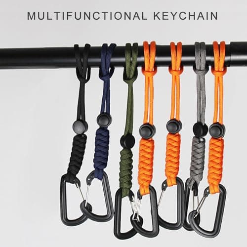ZEPFJHE 5pack Outdoor Camping Multitool Caribiner Hook Keychains, Black — view 6