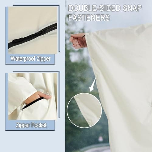 SIRMEDAL Waterproof Rain Poncho Hooded Raincoat Outdoor Cape — view 4