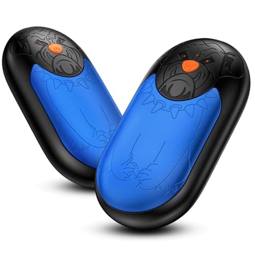 24 Hr Heating Hand Warmer Rechargeable 2 Pack | 6000mAh Electric Hand Warmers with 3 Heating Modes, USB Reusable Portable Pocket for Women Men Camping Hunting Golf(Blue)