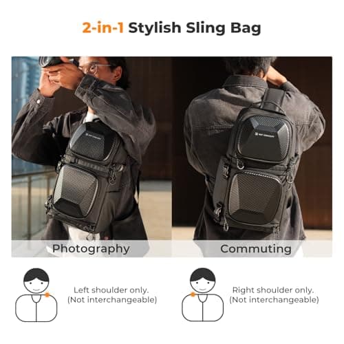 K&F CONCEPT Hardshell Camera Sling Bag, 10L EVA Case with Tripod Holder — view 2
