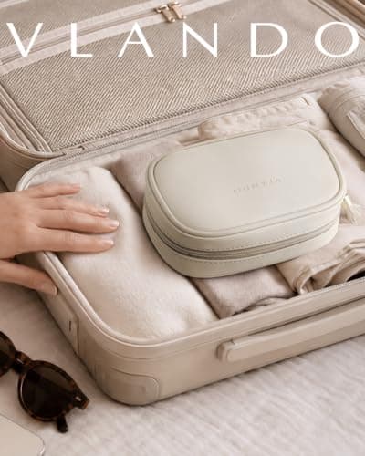 VLANDO Makeup Bag with Compartment, Cosmetic Bags for Skincare and Travel — view 5