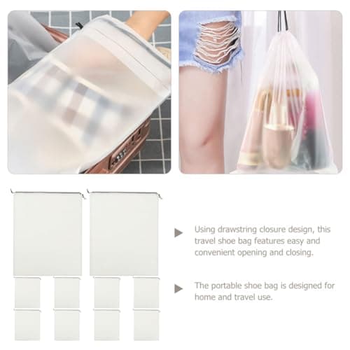 Drawstring Bag 10pcs Pe Portable Foldable Shoe Storage — view 3