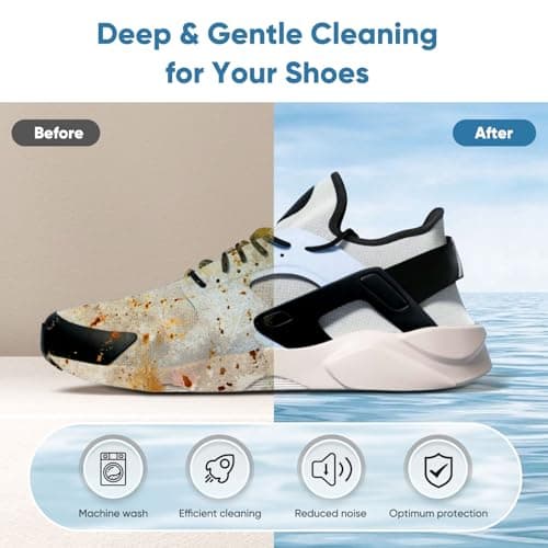 Aship 2Pack Shoe Laundry Wash Bag Reusable for Washing Machine White — view 3