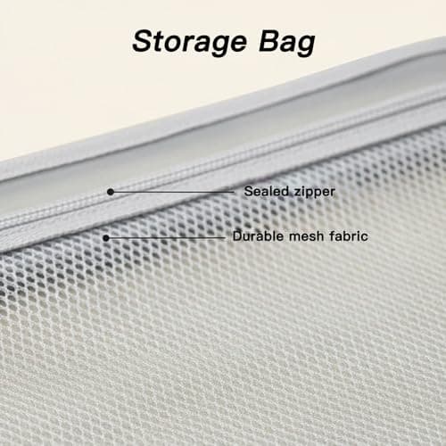 Zipper Toy Storage Bags with Handles, 4Pcs PVC Organizing Bags with Zipper, 4Pcs Colored Mesh Zip Pouch Bags Clear Storage Bags for Building Blocks Puzzles Toys — view 4