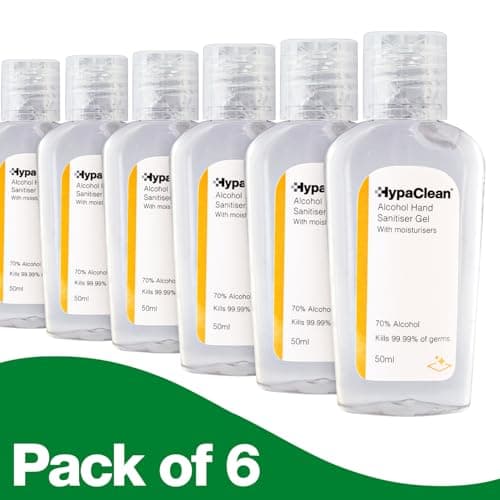 Safety First Aid HypaClean Pack of 6 Antibacterial Alcohol Hand Gel, 50ml — view 6