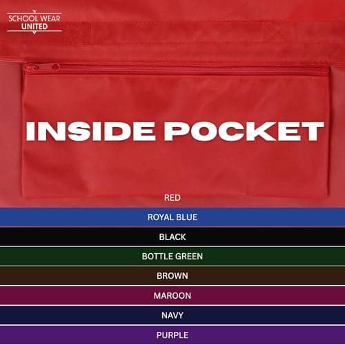 Ayra: Premium School Book Bag With Strap - 8 Colours (Maroon) — view 4