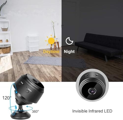 SHENGMEI Magnetic Security Camera, Mini Security Camera with Night Vision, WIFI HD Portable Camera, Intelligent Motion Detection, App Controlled Mini Camera — view 3