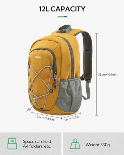 Waterfly Small Hiking Backpack 12L: Mini Lightweight Sport Rucksack — view 2