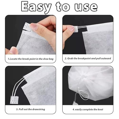 Dust Bags for Handbags, Breathable Non-Woven Pouch with Drawstring, 10 Pcs — view 4