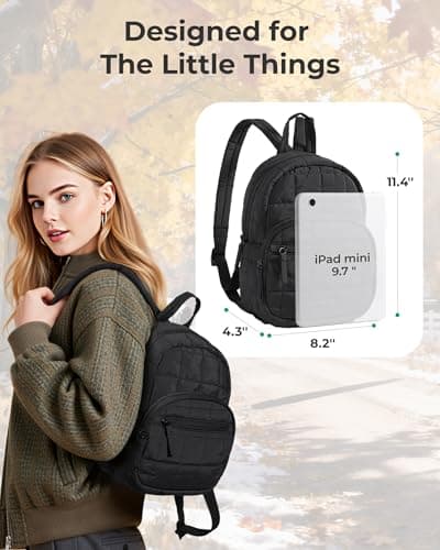 bagsmart Small Women Backpack Lightweight,Casual Rucksack for School Travel — view 4