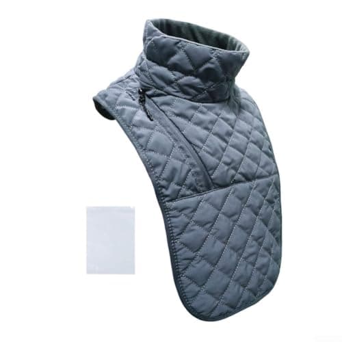 Belnotelt Motorcycle Neck Warmer Winter Cycling Cover Chest Windproof Keep Warm Cotton Velvet Plush Cloth Black Gray With Storage Bag For All Bikes(velvet bag black) — view 5