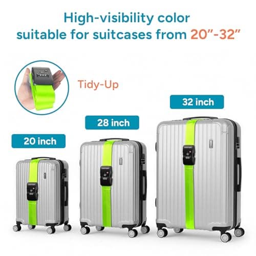 travel inspira TSA Approved Luggage Straps, Suitcases Identifier (Green) — view 4