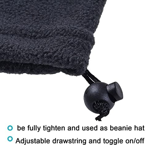 Norhogo 4 Pieces Winter Fleece Neck Warmer Snoods for adult, 25 * 30cm — view 4