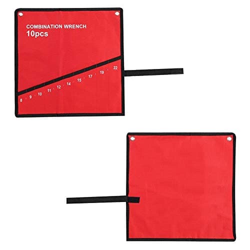 Nikou Wrench Roll, Multi Pocket Roll Up Tools Storage Bag Canvas Organizer, Wrench Tool Holder Screw Driver Mat Spanner Organiser Bags for Spanners (10 Pockets) — view 6