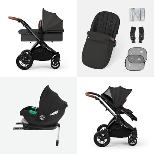 Ickle Bubba Luxe Travel System & Cirrus Car Seat (Black/Charcoal/Tan) — view 6