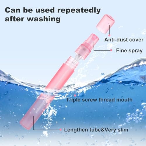 Amaxiu Mini Portable Spray Bottles, Refillable Perfume Bottle Travel Size — view 4