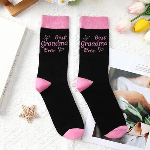 QONCV Grandma Christmas Gifts, Grandma Socks Gifts for Nanny Gran Granny Nana Nanna Women Appreciation Thank You Halloween Christmas Stocking Fillers Mothers Day Birthday Valentines Presents — view 2