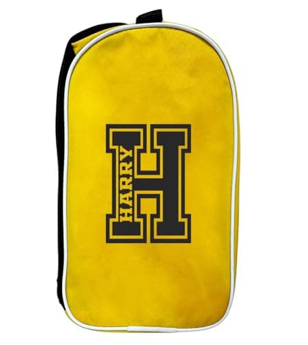 Personalised Boot Bag Football Rugby Sports School Shoe Bags Custom Printed (Yellow)