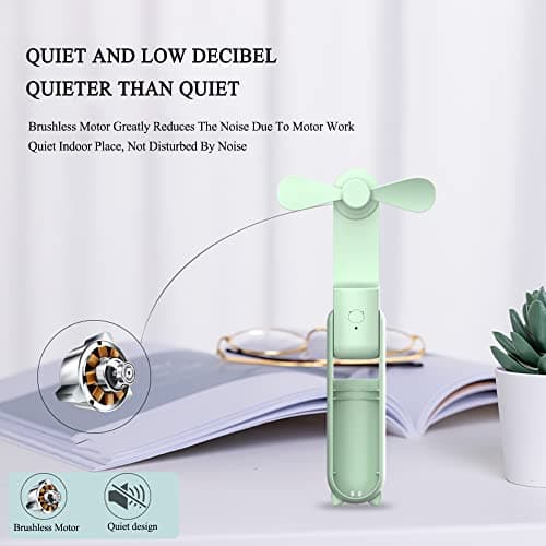 Foldable Handheld Fan, Portable Travel Fan, Small Pocket Mini Hand Fan — view 4
