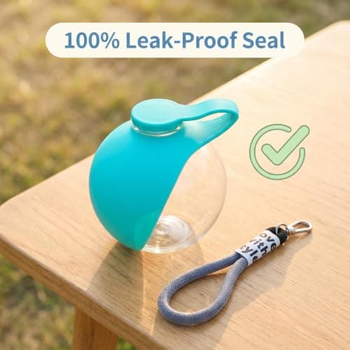 SINJAETRQ Blue 2-in-1 Portable Dog Water Bottle with Bowl, 285ml Leak Proof Dog Travel Water Bottle, BPA-Free Foldable Pet Dispenser for Walking Hiking & Outdoor — view 6