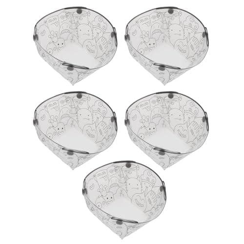 Hamwesh Collapsible Bowl Set, 5 Pack, Food Grade PP, Snap Fold Design — view 3