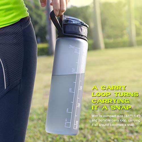 FULDENT Sports Water Bottle 1L Leakproof Design Water Bottle, BPA Free Tritan Plastic Drinking Bottle for Teenager, Adult, Sports, Hiking, Gym, Fitness, Outdoor, Cycling, School & Office — view 6