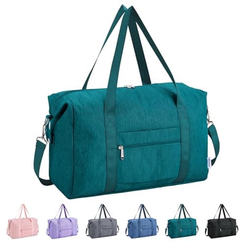 Narwey for Ryanair Cabin Bags 40X30X20 Underseat New Ryanair Small Foldable Travel Duffel Hospital Weekend Bag for Women Ryan Air Carry on Luggage Holdall Tote for Men 20L (Teal)