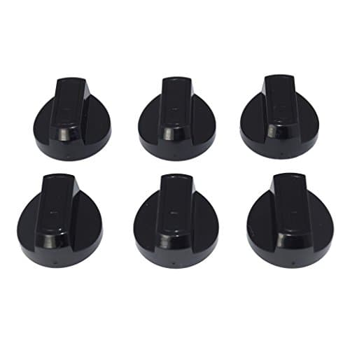 Ufixt Universal Cooker Control Knobs | 6 Pack Black Oven Dial Kit | Includes 18 Adapters for All Shaft Sizes | compatible with AEG Beko Bosch — view 5