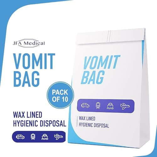 JFA Medical Disposable Travel Sick/Vomit Bags – Pack of 10 — view 2