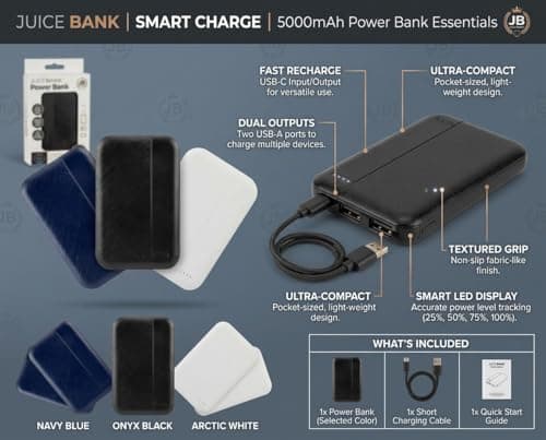 Navy Venture Hut 5000MAH POWER BANK WITH USB & TYPE C — view 2
