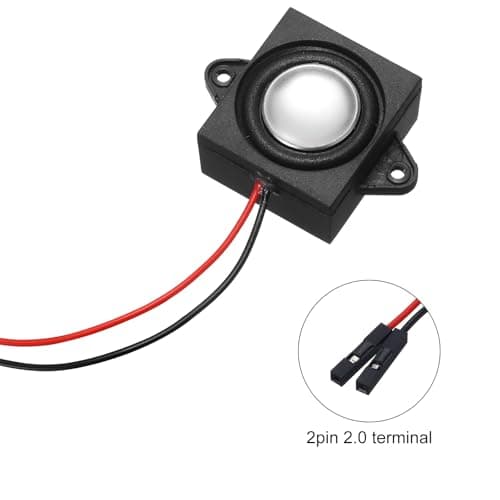 sourcing map 2Pcs 3 Watt 4 Ohm Single Mini Speaker Full-Range Mobile Portable Advertising Machine Speaker Connector Separating Interface for Small Electronic Projects — view 3