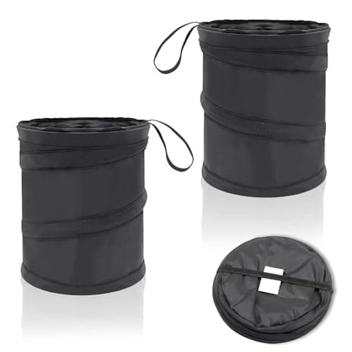 PonFxp 2 Pack Foldable Car Waste Bin, 20x16cm Front & Back Seat Storage Bin