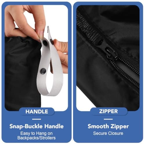 Dntorx 2 Pack Waterproof Travel Laundry Bags with Handle, Wet Bags 45x60cm — view 3