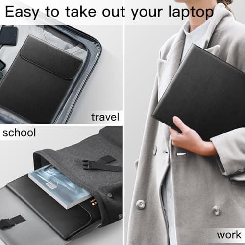 JETech Slim Laptop Sleeve for 13-Inch Devices, Black — view 6