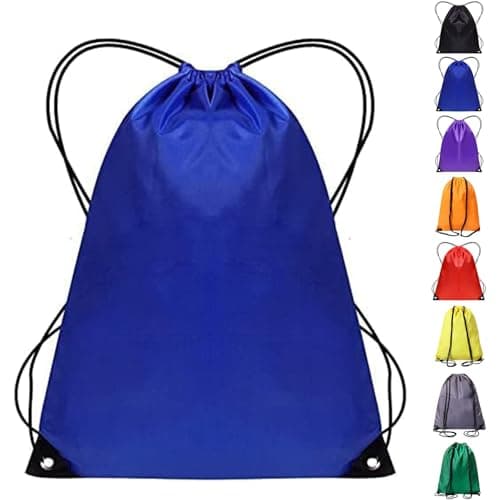 WESTWOOD FOX Drawstring Gym Bag String Bags Gym Sack Backpack PE Bags for Women Men Trainer Swimming Bag Travel Beach School Holidays Suitable for Sports,kids,Boys,Girls (Jet Blue)