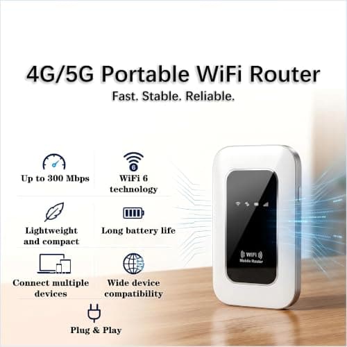 5G Portable WiFi 6 MiFi,with SIM Slot,Mobile Hotspot — view 2