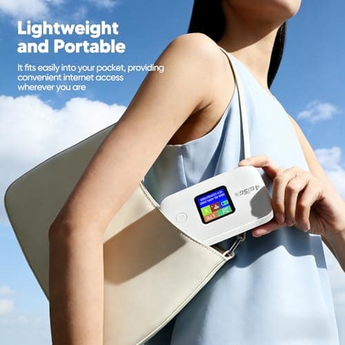 Portable 4G LTE WiFi Router,Portable Wifi Travel Router with SIM Card Slot,Pocket 4G Internet Hotspot Up To 10 Users for Travel Phone Computer Laptop — view 6