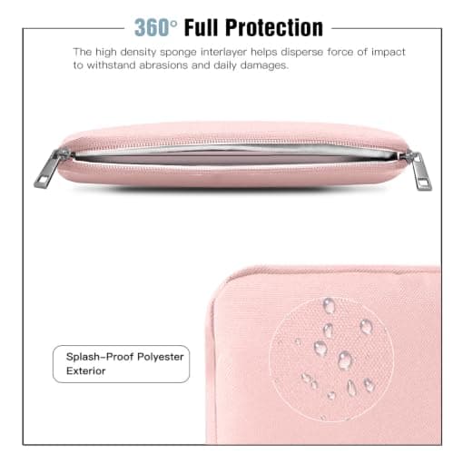TiMOVO Laptop Sleeve for MacBook Neo/Air/Pro, 13.3-14 Inch, Pink — view 5