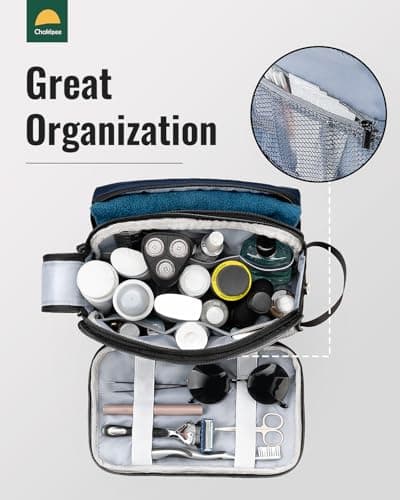 Chakipee Wash Bag, Large Travel Wash Bag Water-Resistant - Blue — view 2