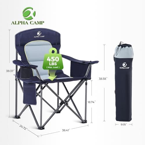 ALPHA CAMP Camping Chairs for Adults Camping Chairs for Heavy People — view 3