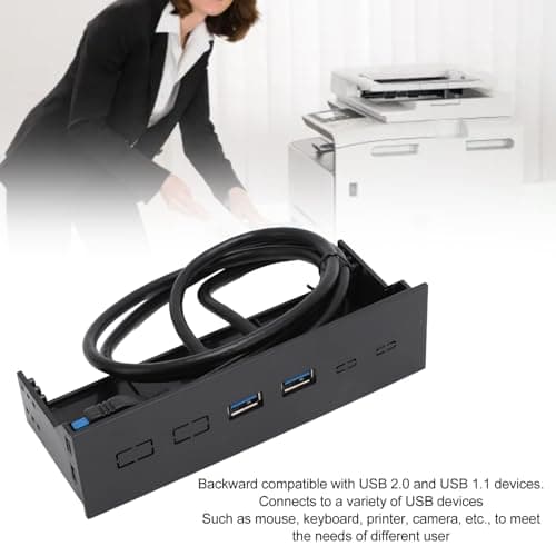 SALALIS 5.25 Inch Front Panel USB Hub, Dual Port 5Gbps — view 5