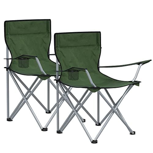 SONGMICS Set of 2 Folding Camping Chairs, Portable, 120 kg Capacity