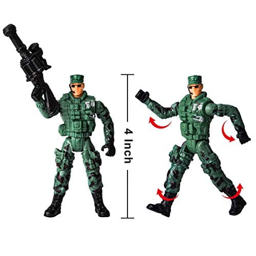 JOYIN Military Vehicles Toy Set of Friction Powered Transport Helicopter with Light and Sound Siren, and Soldier Army Men Action Figures for Kids, Green, Toy Gifts for 3 4 5 6 7 8 Year Old Boys — view 5