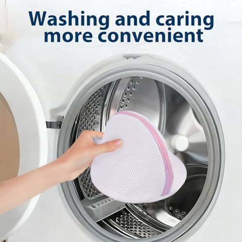 Bra Wash Bags, Mesh Washing Pouches with Zipper, 3 Pcs, 3 Color — view 5
