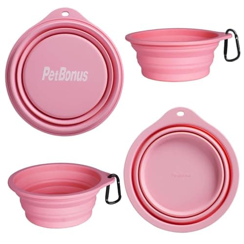PetBonus 2-Pack Collapsible Dog Bowls, Portable Travel Dog Water Food Bowls — view 2